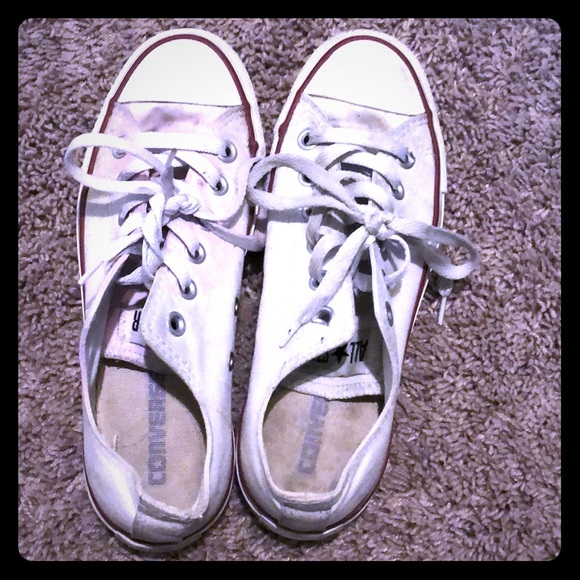 worn out white converse